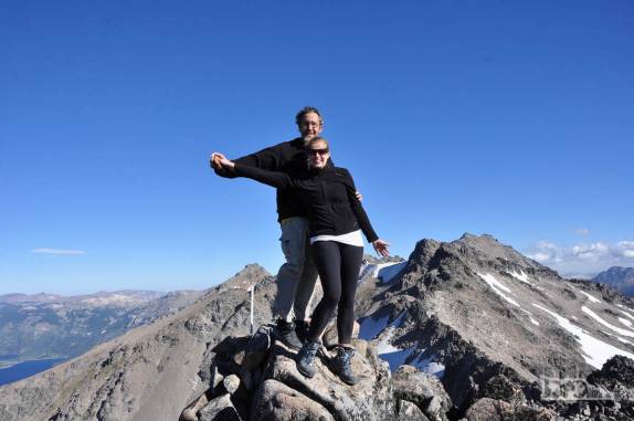Aos 2.200 metros de altitude, no cume do Cerro Falkner, no Parque Lanin, na região de San Martín de Los Andes, na Argentina